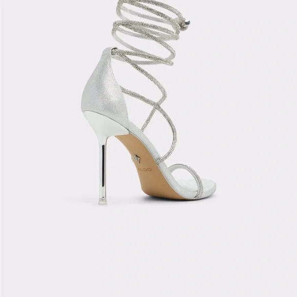 ALDO Silver Strappy Heels - Picture 4 of 15